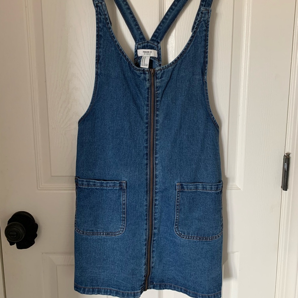 Forever 21 Denim Zip Jumper